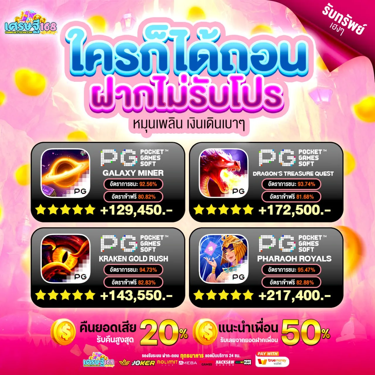 PGBETFLIX168 เว็บตรง ฝากถอน true wallet